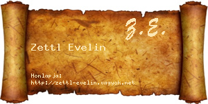 Zettl Evelin névjegykártya